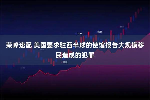 荣峰速配 美国要求驻西半球的使馆报告大规模移民造成的犯罪